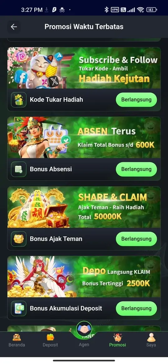 RP66 halaman promosi dan bonus waktu terbatas